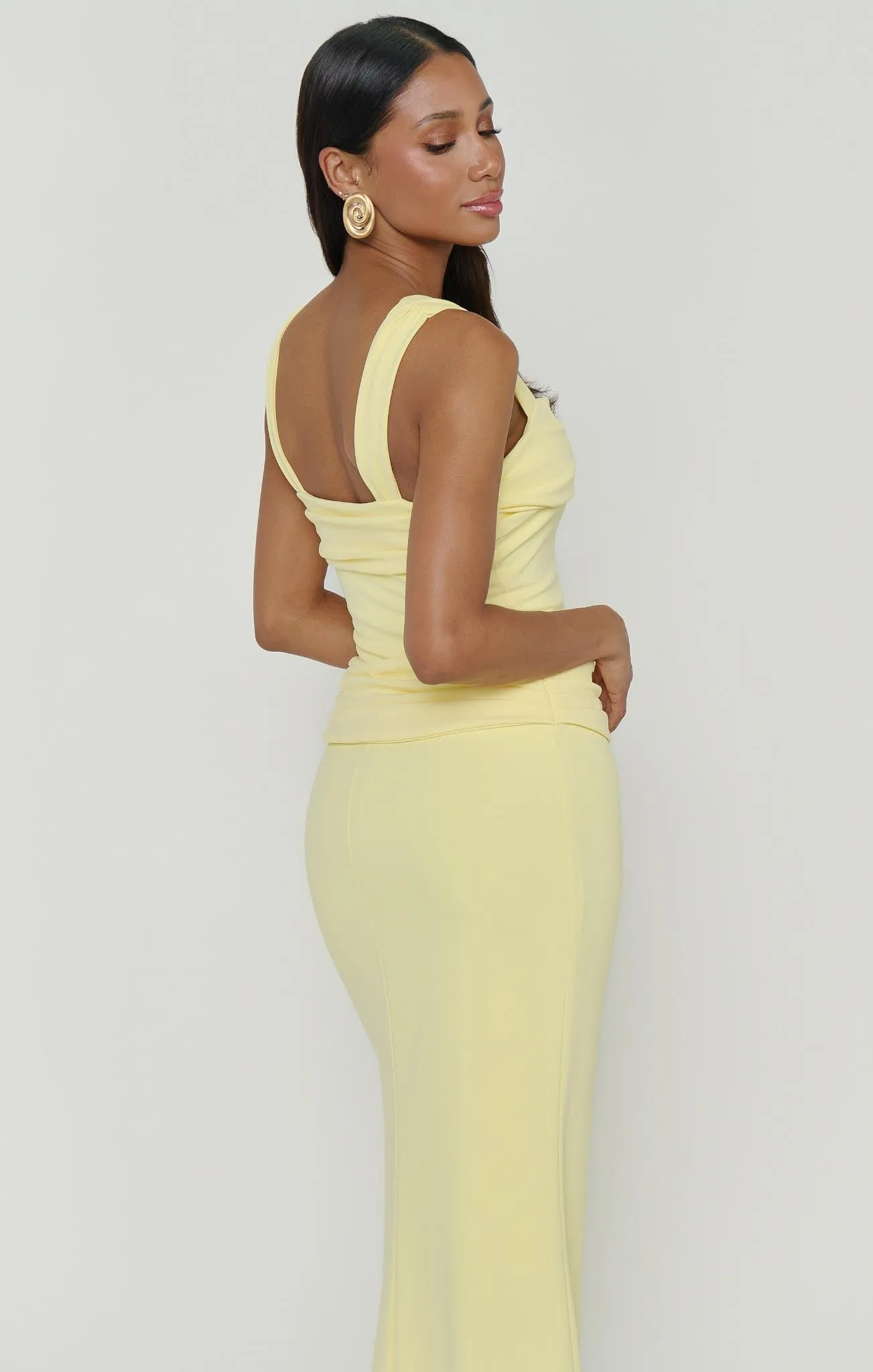 Danielle Maxi Dress ~ Pale Yellow Stretch sold by Show Me Your MuMu product image thumbnail 5