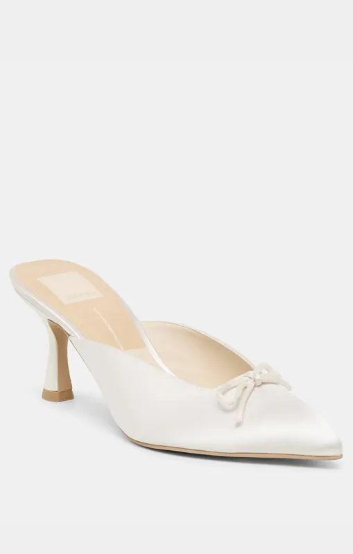 Dolce Vita Cleo Heel ~ Off White Satin made by Show Me Your MuMu