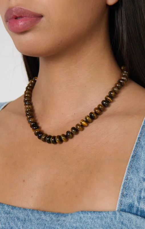 Stone Beaded Necklace ~ Tiger Eye made by Show Me Your MuMu