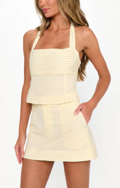 Hayden Halter Top ~ Buttercream Linen made by Show Me Your MuMu