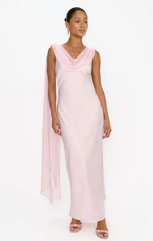 Maya Midi Dress ~ Powder Pink Luxe Satin made by Show Me Your MuMu