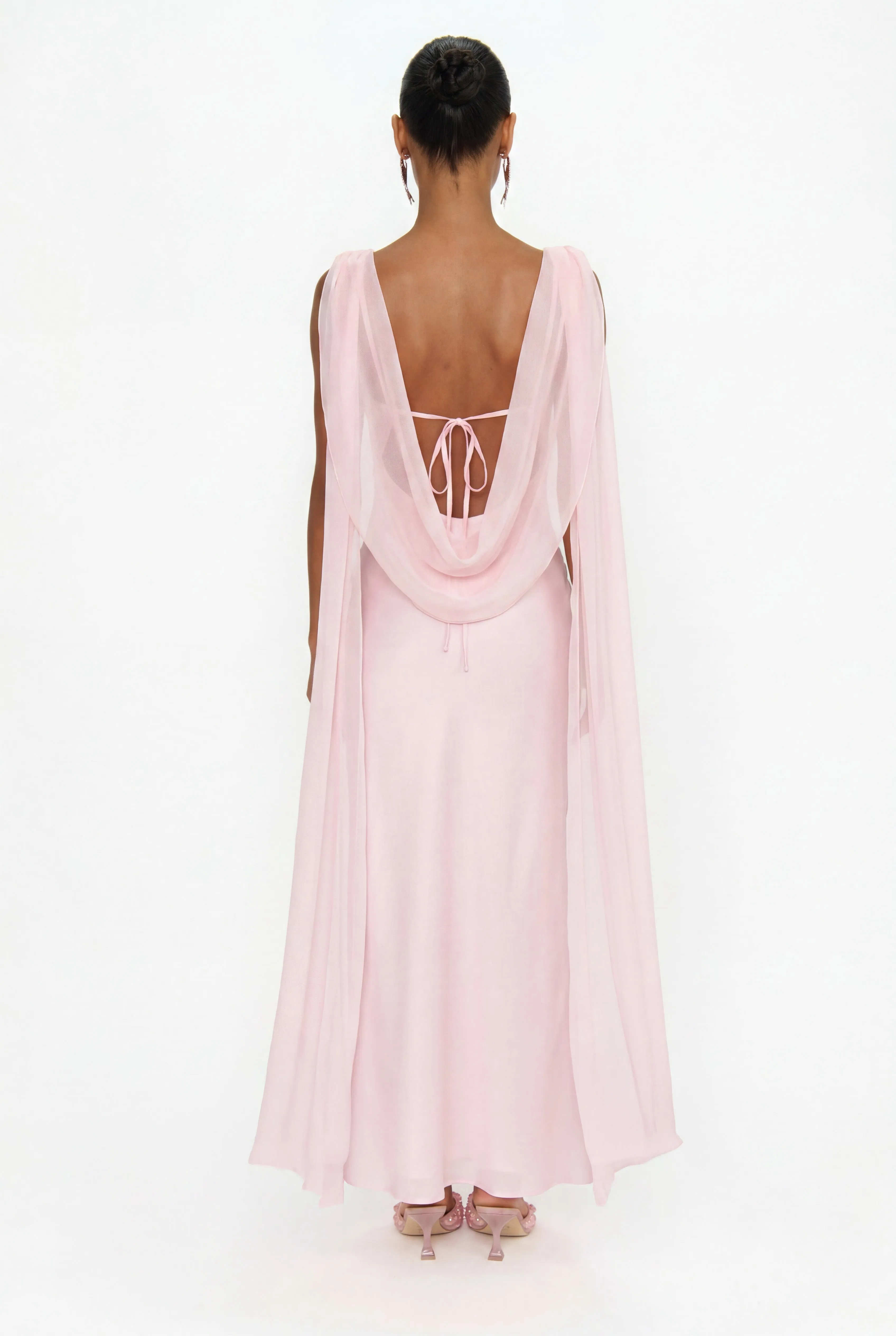 Maya Midi Dress ~ Powder Pink Luxe Satin sold by Show Me Your MuMu product image thumbnail 2