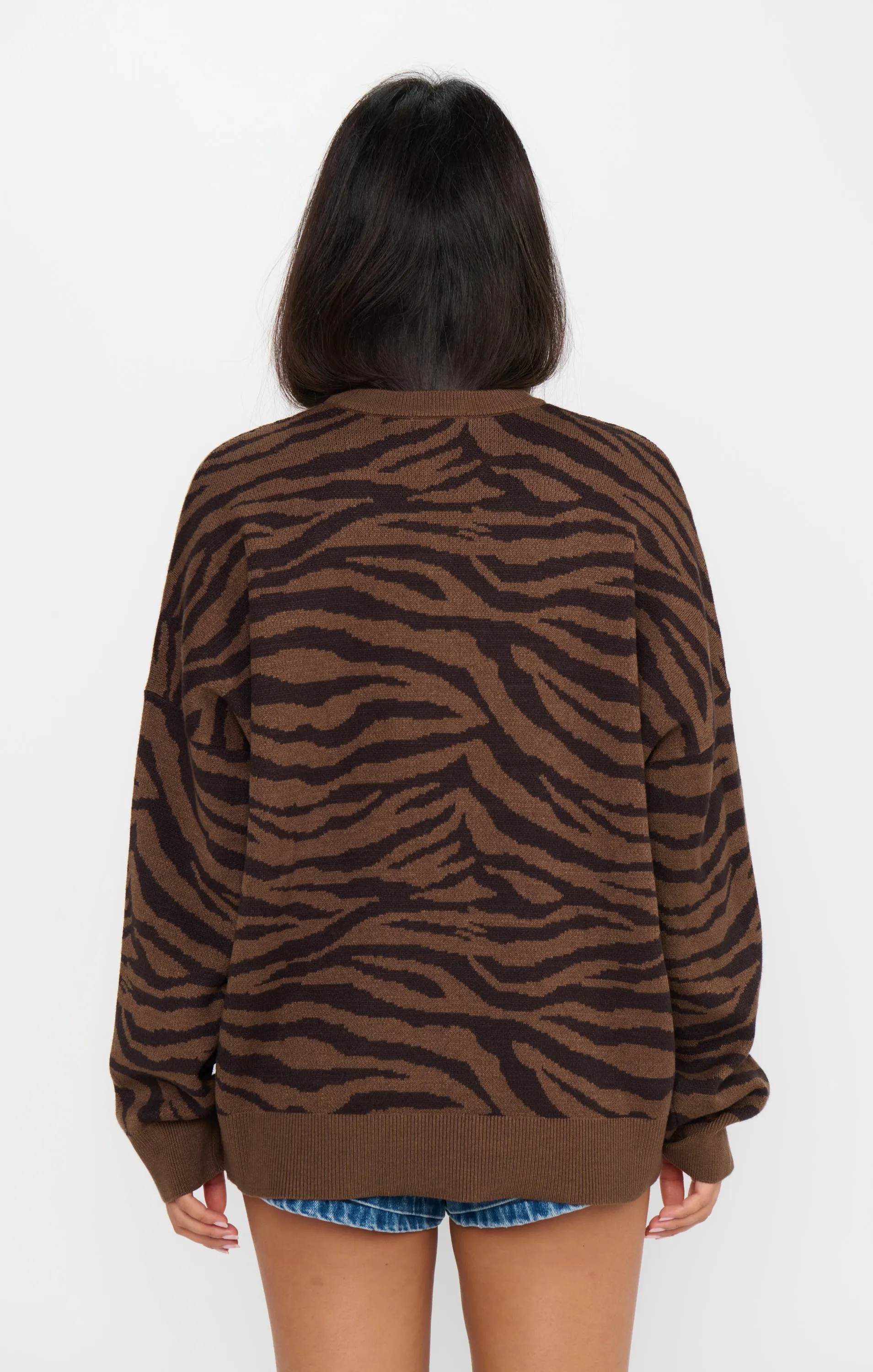 Seasons Sweater ~ Wild Tiger Graphic Knit sold by Show Me Your MuMu product image thumbnail 3