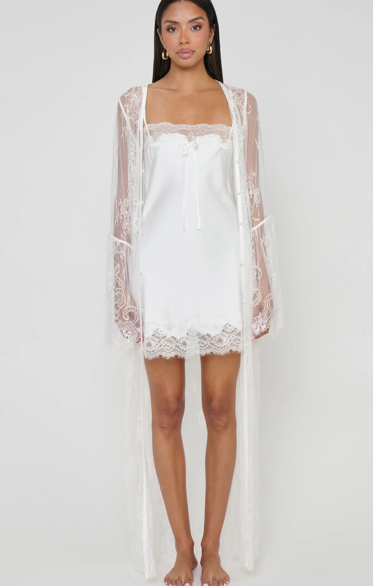 Alana Robe ~ White Lace sold by Show Me Your MuMu product image thumbnail 5
