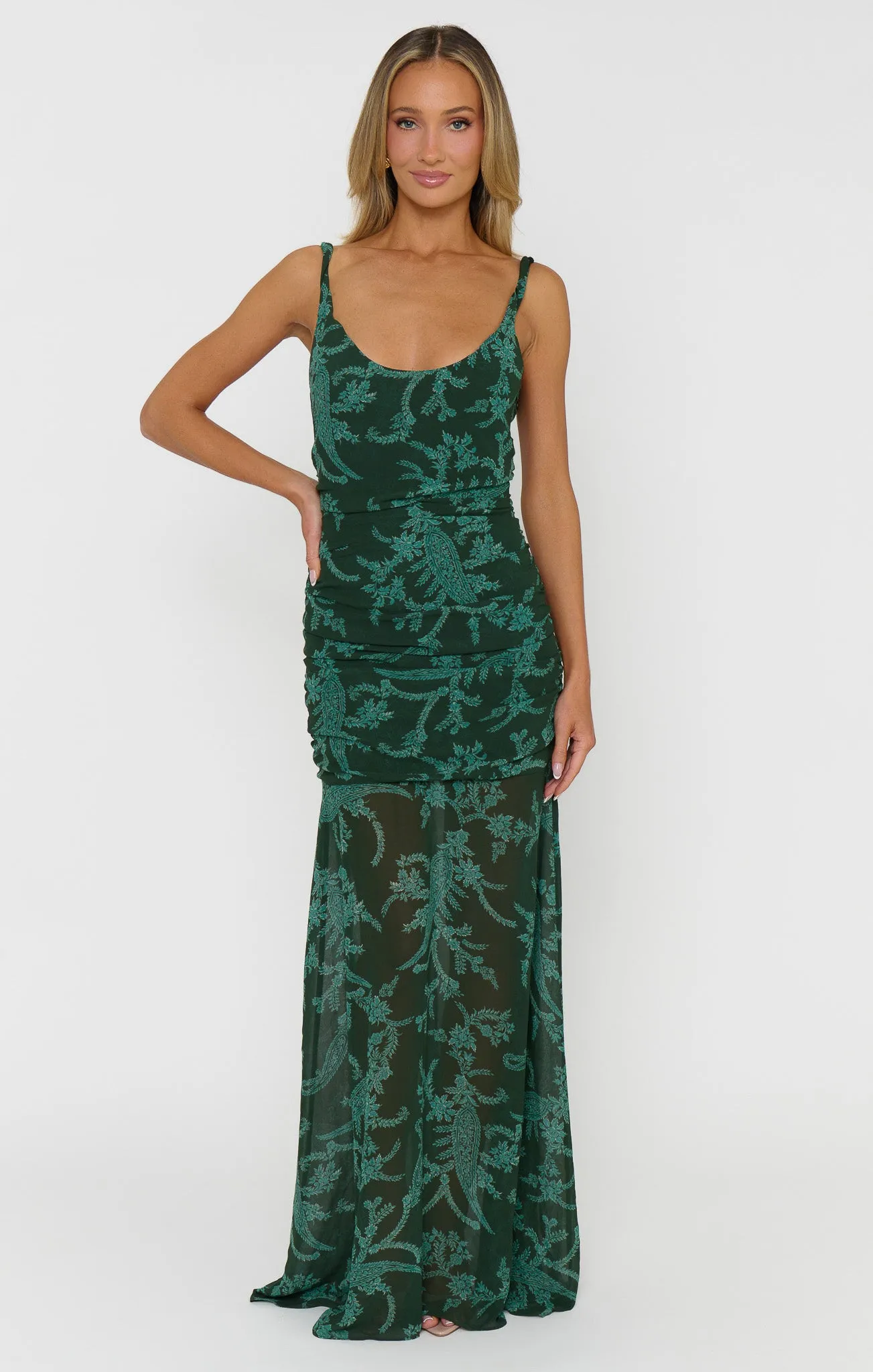 Chantelle Maxi Dress ~ Pine Green Paisley sold by Show Me Your MuMu product image thumbnail 2