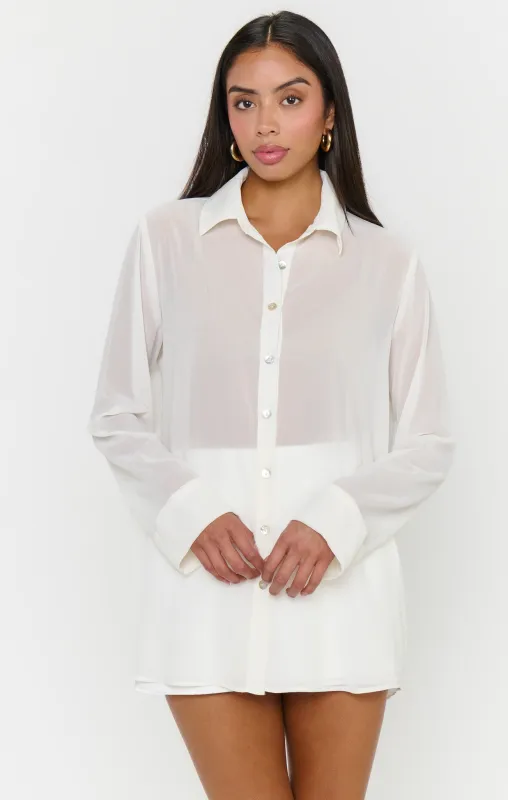 Smith Button Down ~ Wedding Cake Chiffon made by Show Me Your MuMu