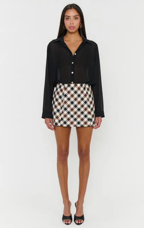 Smith Button Down ~ Black Chiffon made by Show Me Your MuMu