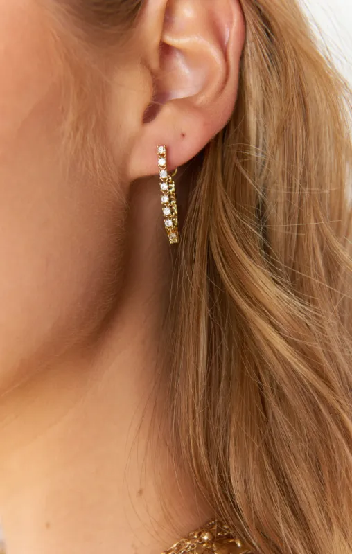 Luv AJ  Ballier Chain Stud Earrings ~ Gold sold by Show Me Your MuMu