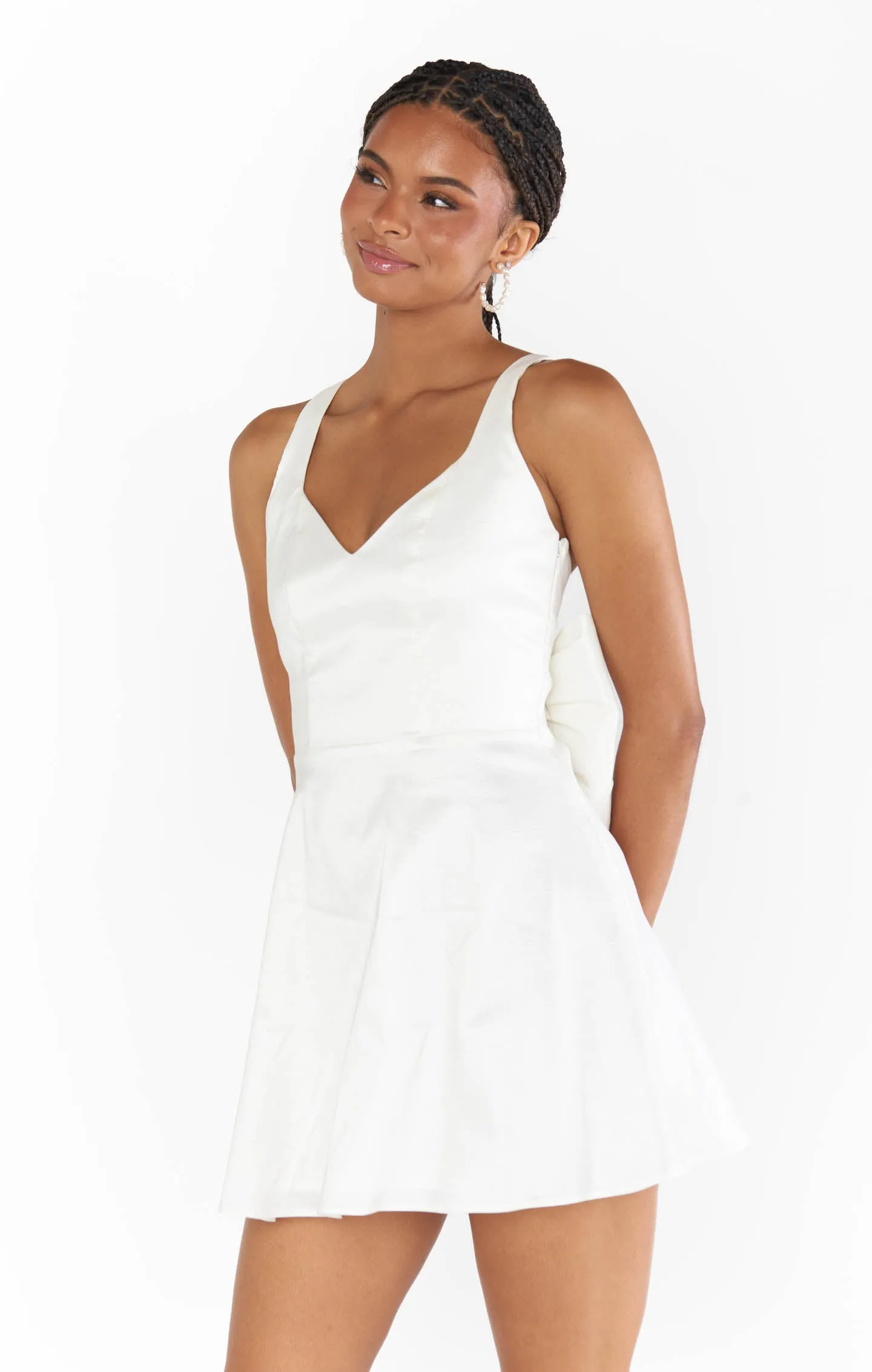 Simone Mini Dress ~ White Taffeta sold by Show Me Your MuMu product image thumbnail 3