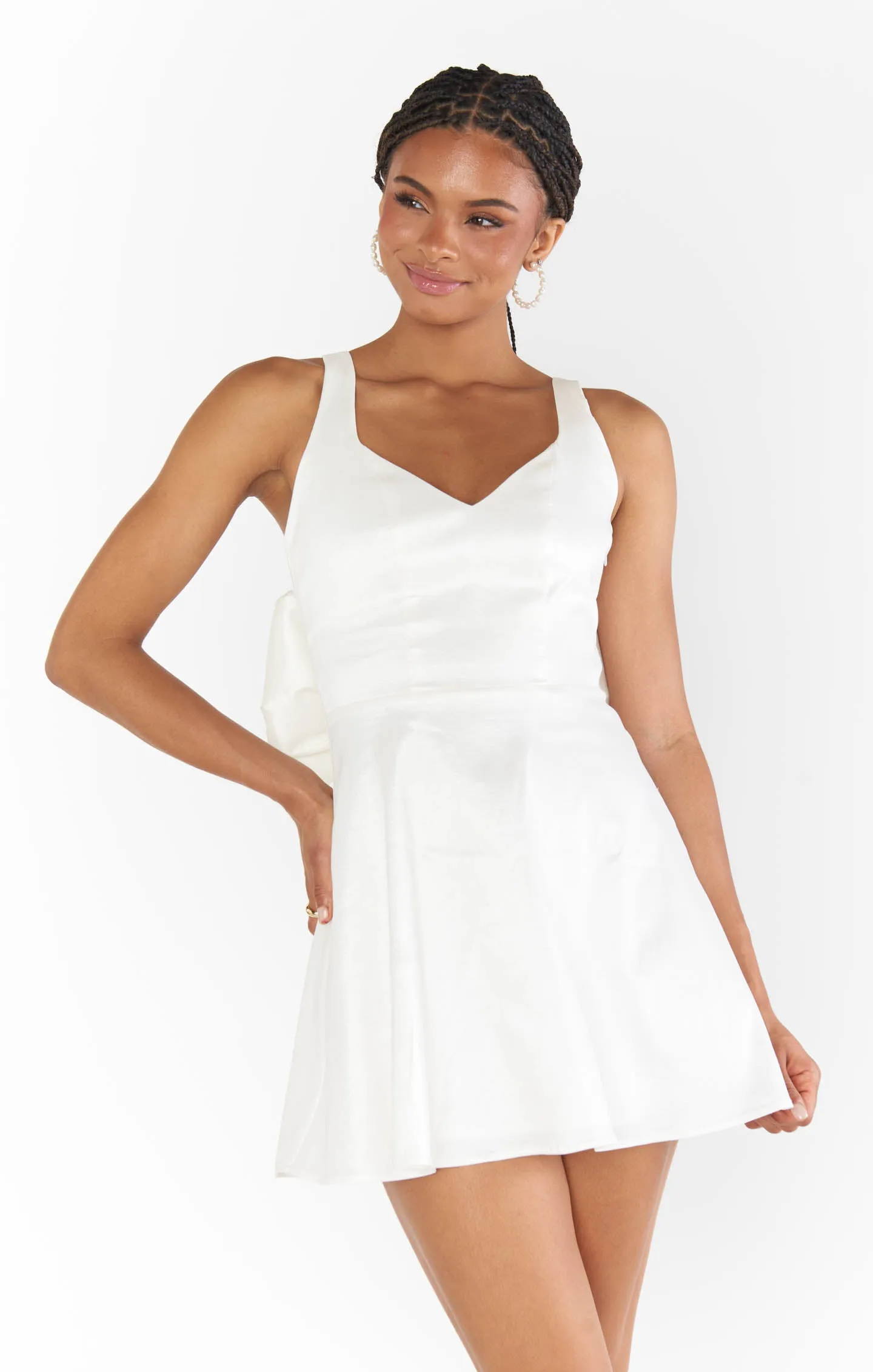 Simone Mini Dress ~ White Taffeta sold by Show Me Your MuMu product image thumbnail 4