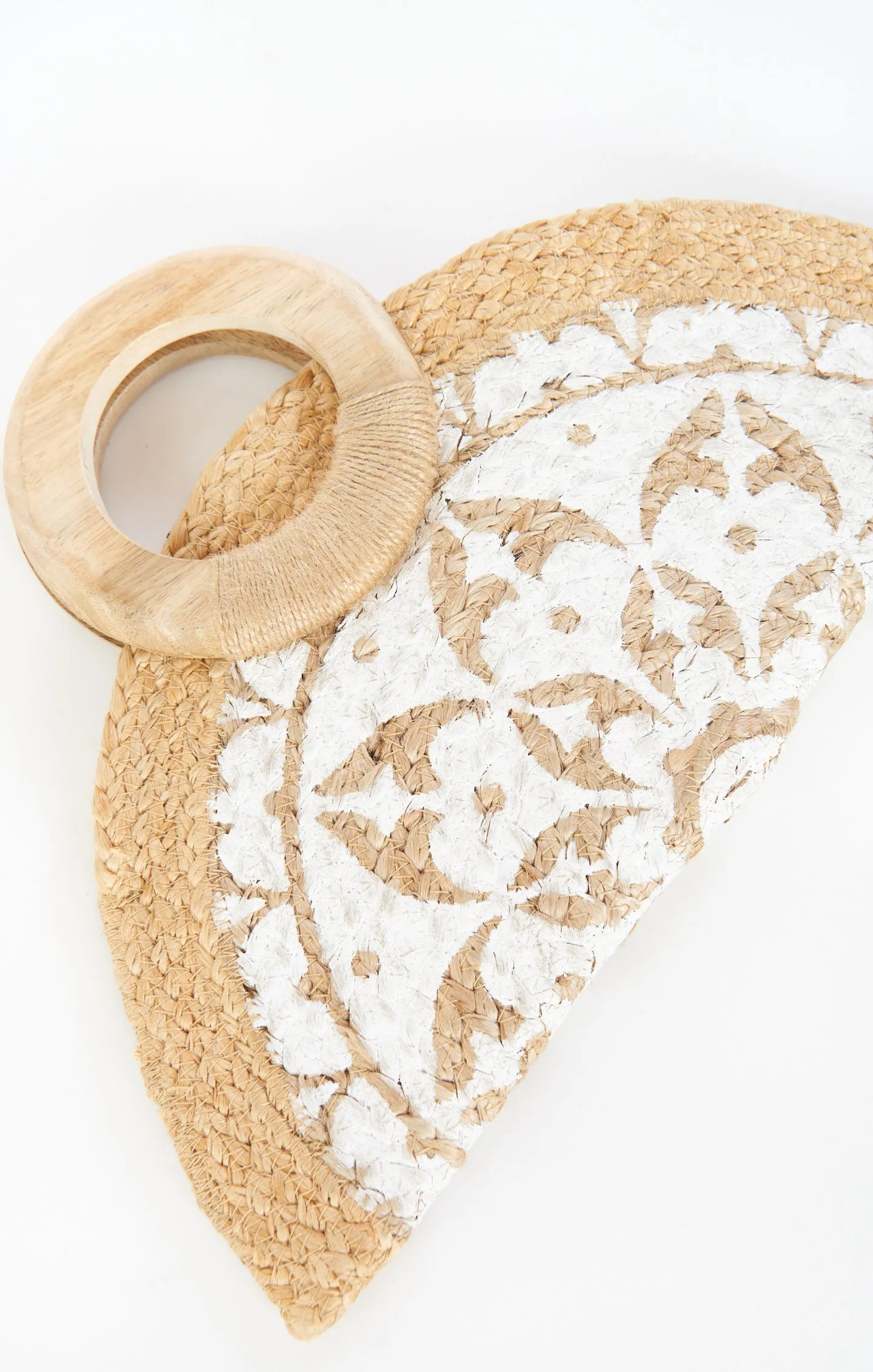 Nicola Straw Bag ~ Natural/White sold by Show Me Your MuMu product image thumbnail 2