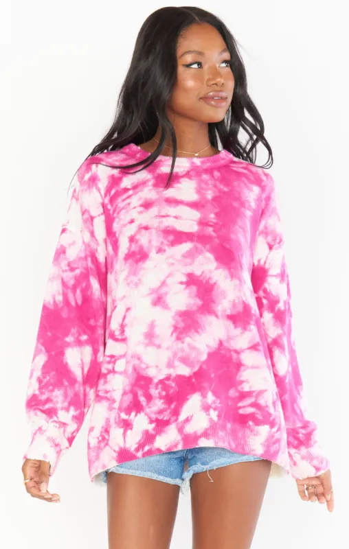 Oaklyn Sweater ~ Pink Tie Dye Knit sold by Show Me Your MuMu