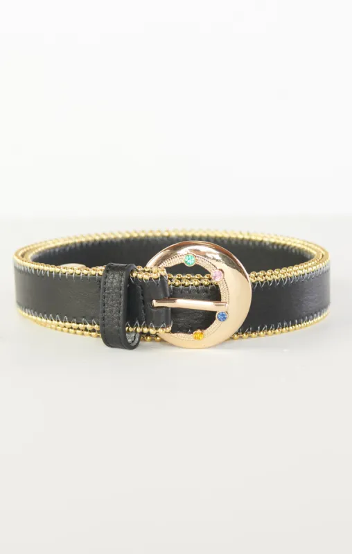 Luv AJ Vintage Celestial Belt ~ Black/Gold sold by Show Me Your MuMu
