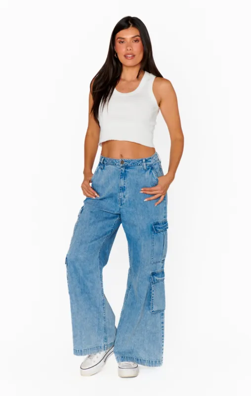 The Cargo Jeans ~ Mountain Mist sold by Show Me Your MuMu