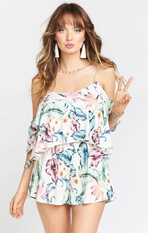 Quinn Ruffle Romper sold by Show Me Your MuMu