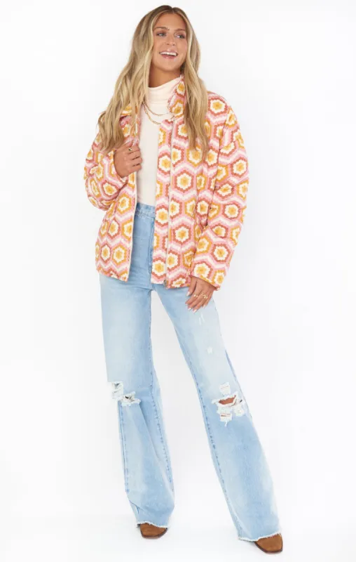 Powder Puffed Jacket ~ Honeycomb Daisy sold by Show Me Your MuMu