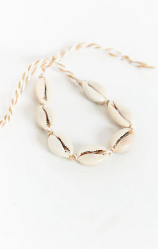 Jonesy Wood Marella Cowrie Shell Anklet ~ Cream/Natural sold by Show Me Your MuMu
