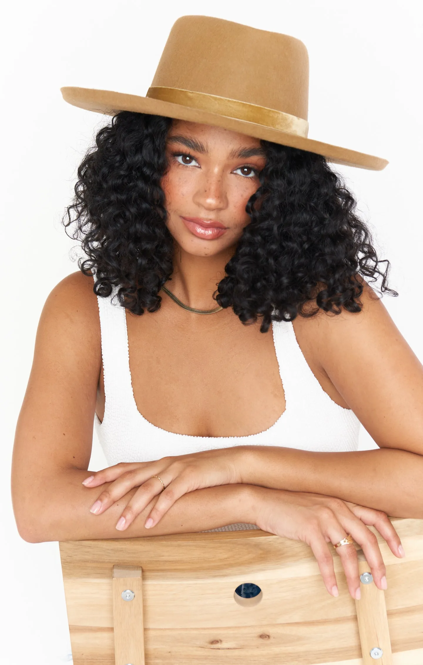 Lack of Color Val Diamond Wide Brim Hat ~ Desert Tan sold by Show Me Your MuMu