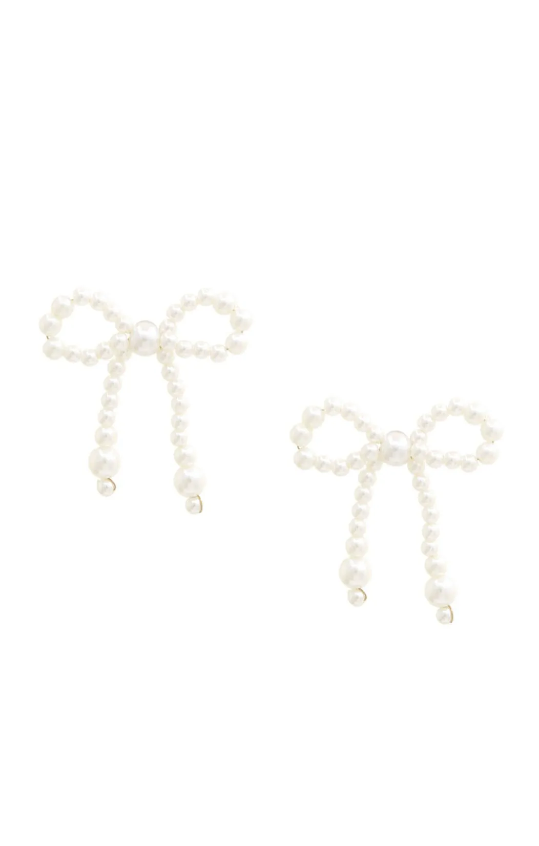 Bow Pearl Bead Earrings ~ Pearl sold by Show Me Your MuMu product image thumbnail 2
