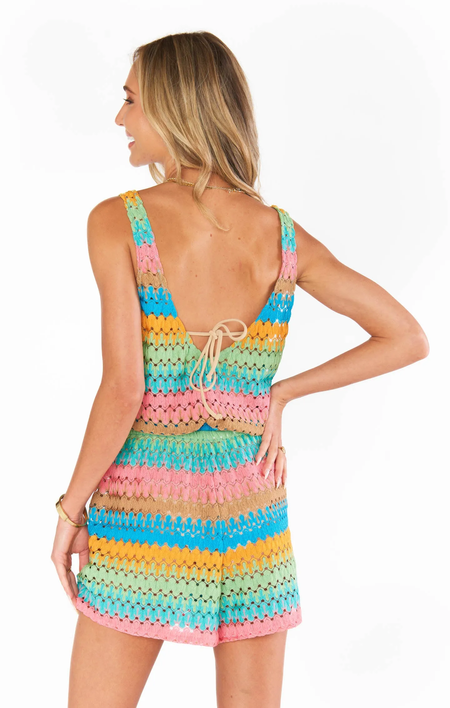 Ren Romper ~ Multi Stripe Crochet sold by Show Me Your MuMu product image thumbnail 3