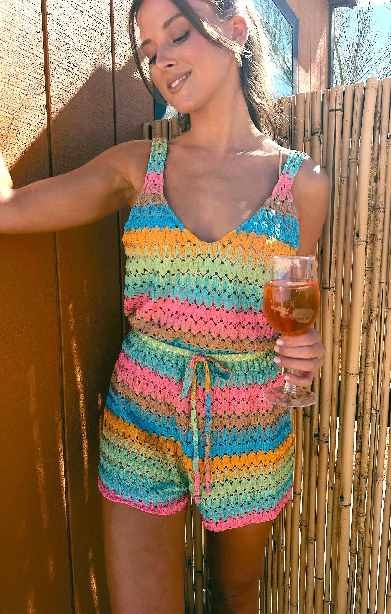 Ren Romper ~ Multi Stripe Crochet sold by Show Me Your MuMu product image thumbnail 2