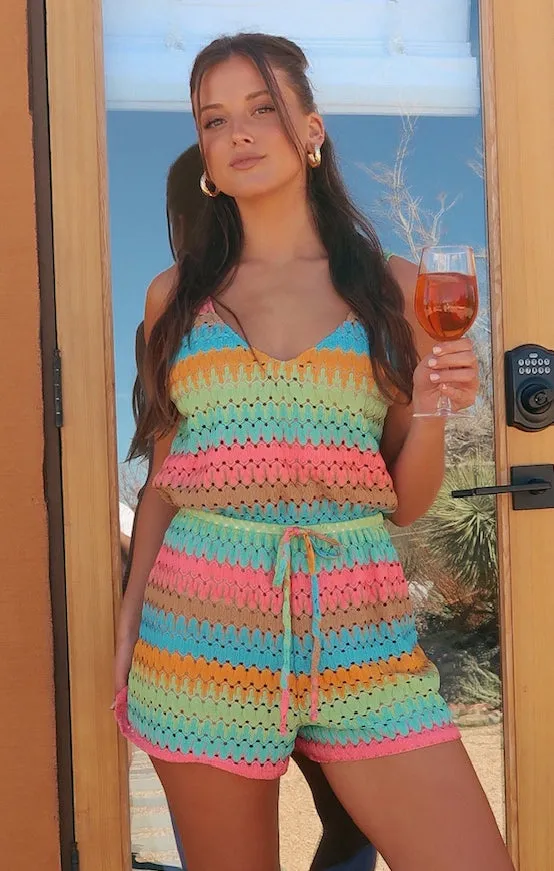 Ren Romper ~ Multi Stripe Crochet sold by Show Me Your MuMu product image thumbnail 4