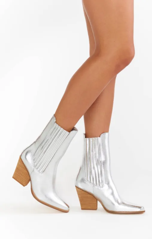 Cali Casual Boot ~ Metallic Silver sold by Show Me Your MuMu