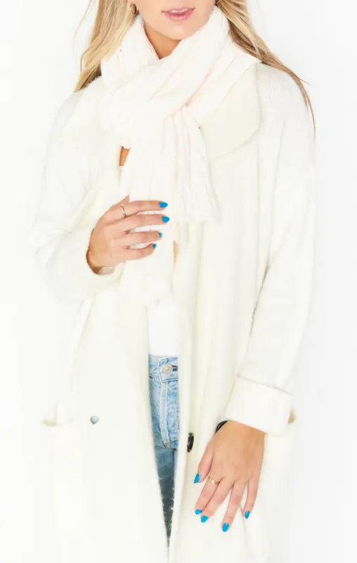 Lulu Chenille Scarf ~ Ivory sold by Show Me Your MuMu