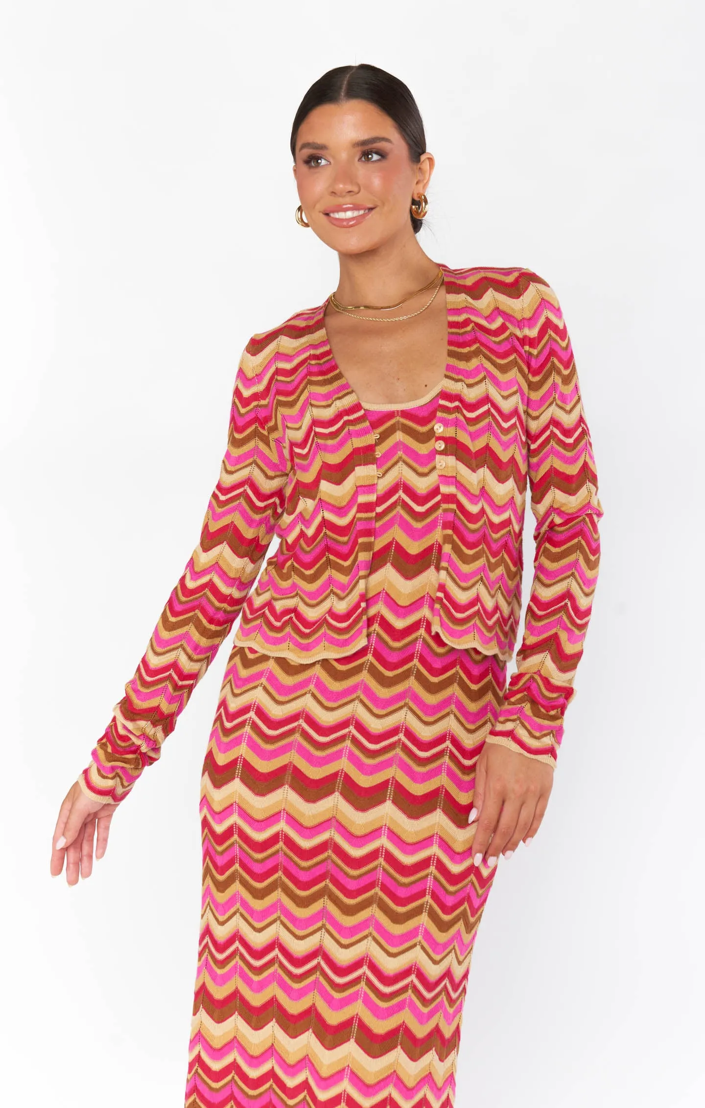 Coza Cardi Top ~ Horizon Stripe Knit sold by Show Me Your MuMu product image thumbnail 5