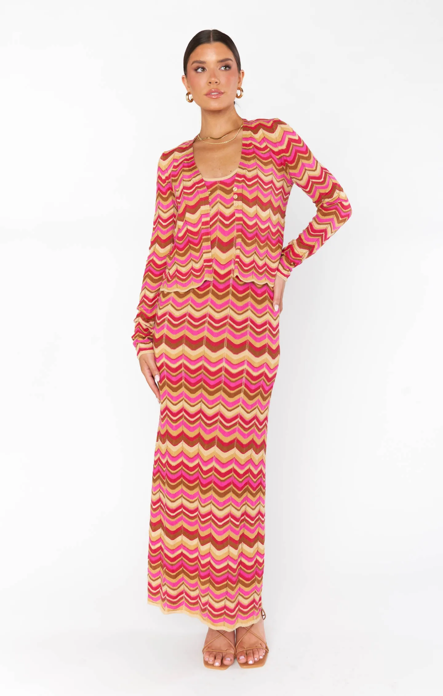 Coza Cardi Top ~ Horizon Stripe Knit sold by Show Me Your MuMu product image thumbnail 4