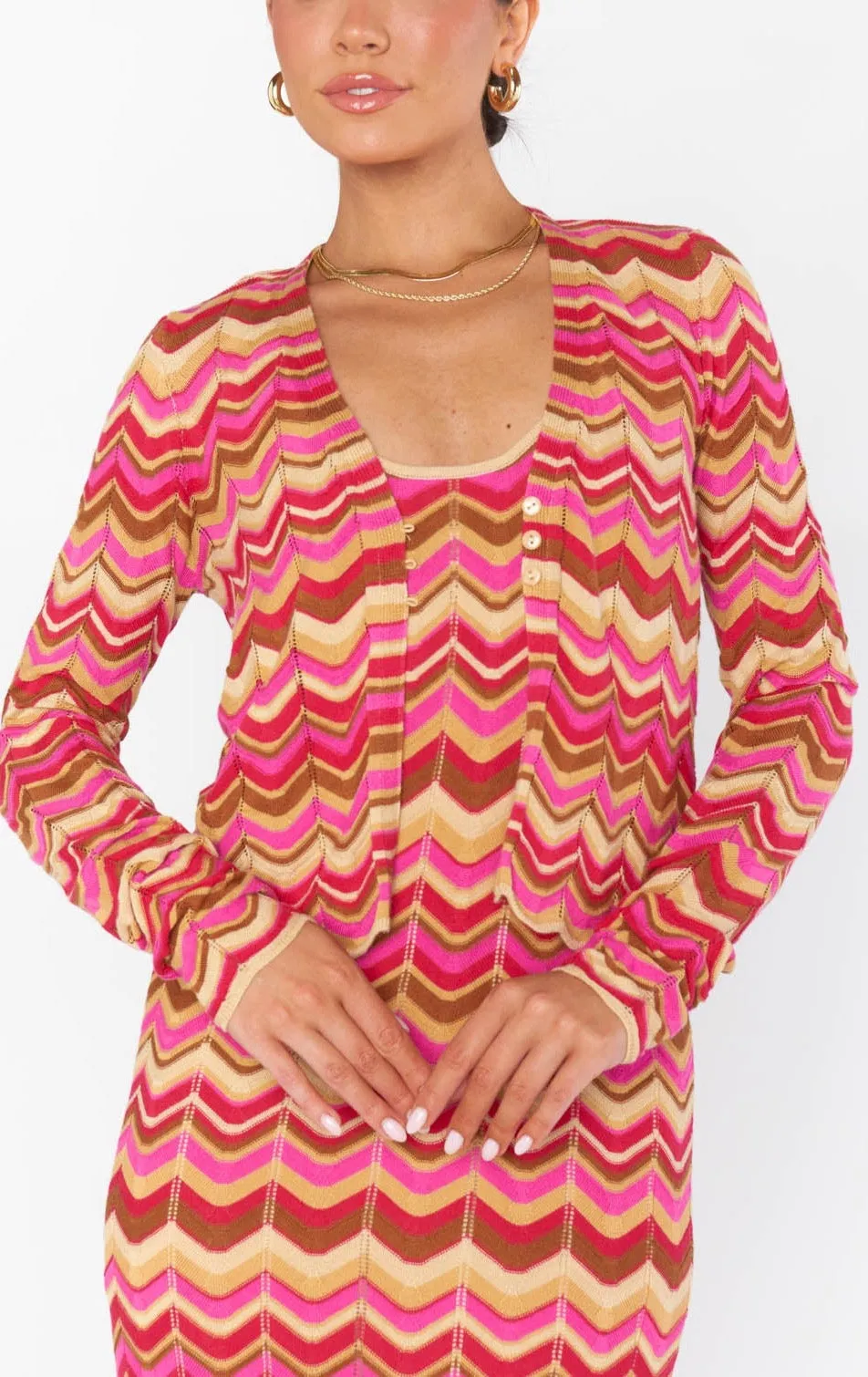 Coza Cardi Top ~ Horizon Stripe Knit sold by Show Me Your MuMu product image thumbnail 2