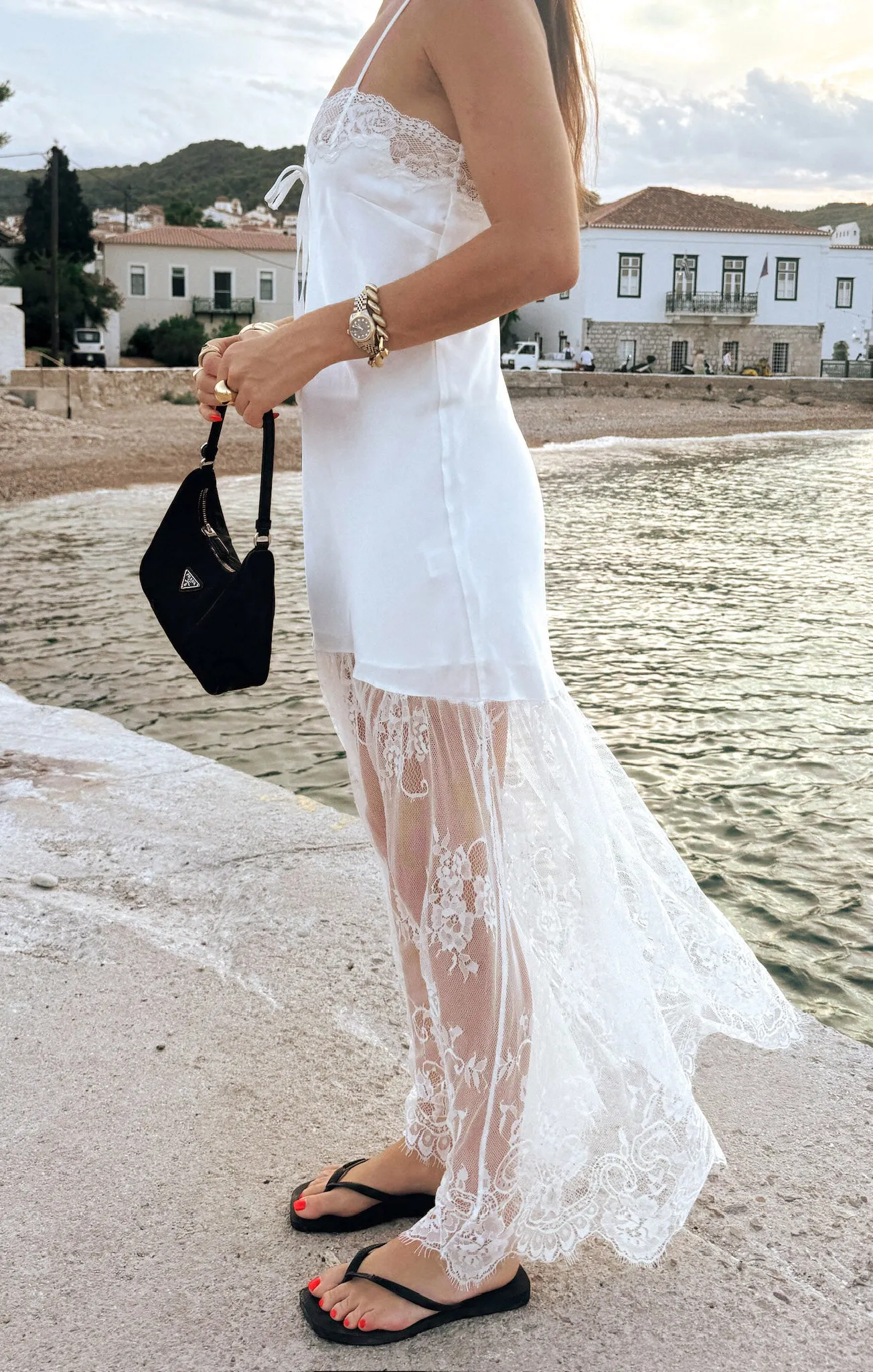 Celine Dress ~ Ivory Luxe Satin sold by Show Me Your MuMu product image thumbnail 5