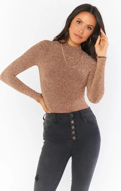 Party Time Bodysuit ~ Gold Shimmy Shine sold by Show Me Your MuMu