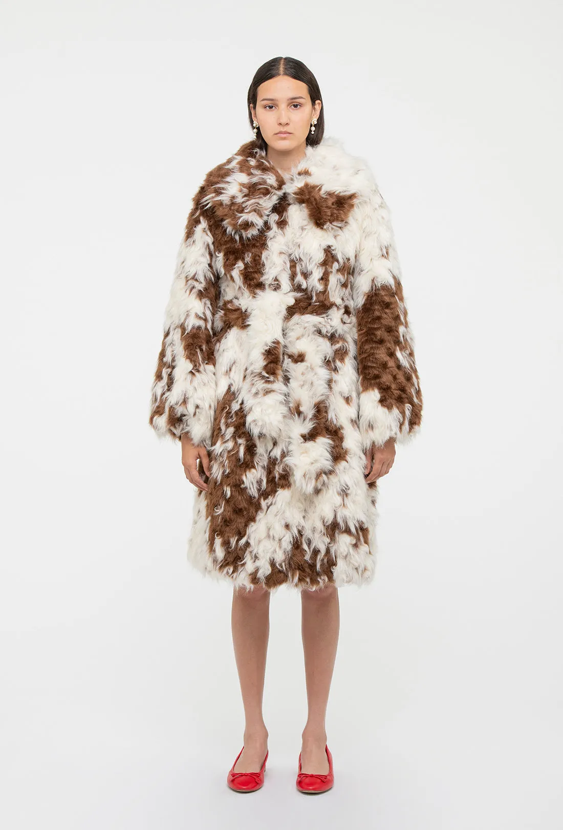 Lincoln Coat - Faux Cowhide sold by Shrimps product image thumbnail 3