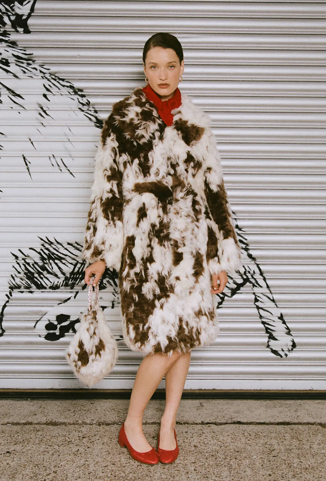 Lincoln Coat - Faux Cowhide sold by Shrimps product image thumbnail 2