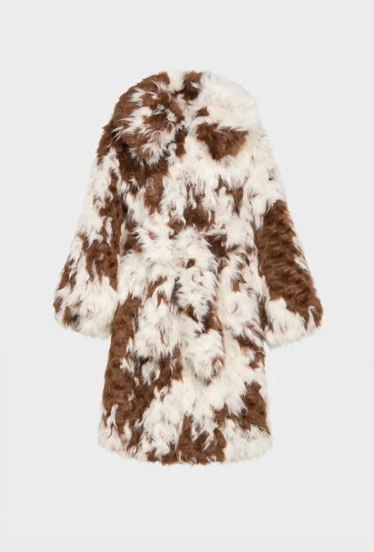 Lincoln Coat - Faux Cowhide sold by Shrimps