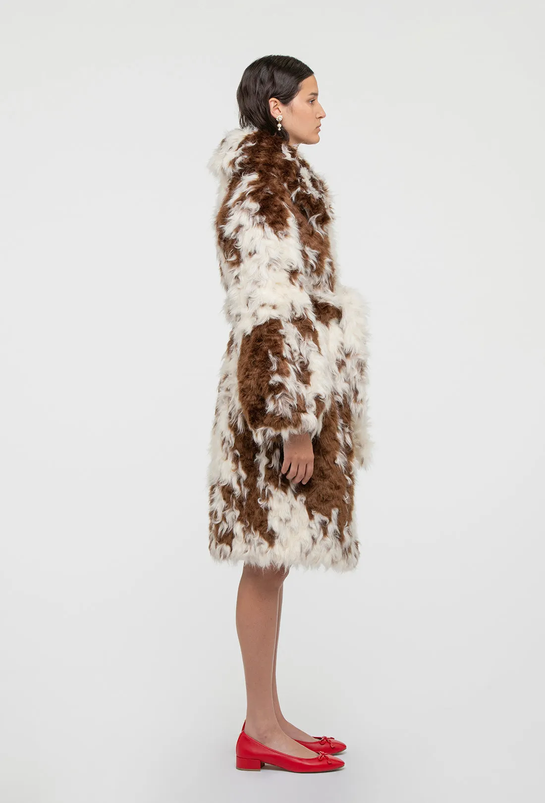 Lincoln Coat - Faux Cowhide sold by Shrimps product image thumbnail 4
