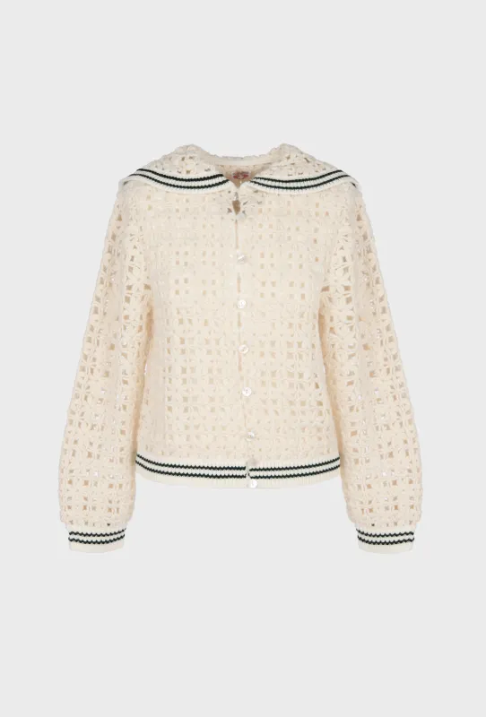 Magic Cardigan - Cream/Black sold by Shrimps