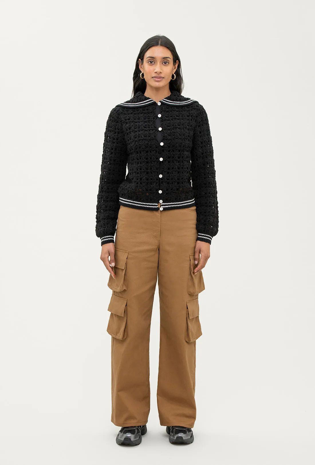 Magic Cardigan - Black/Cream sold by Shrimps product image thumbnail 3