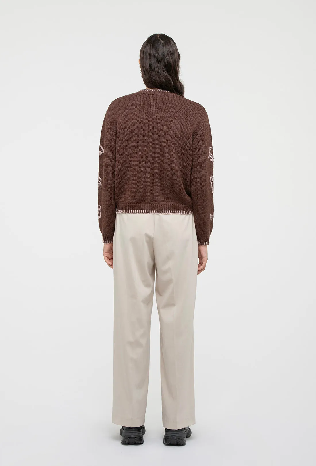 Hartley Cardigan - Chocolate Brown/Pale Pink sold by Shrimps product image thumbnail 5