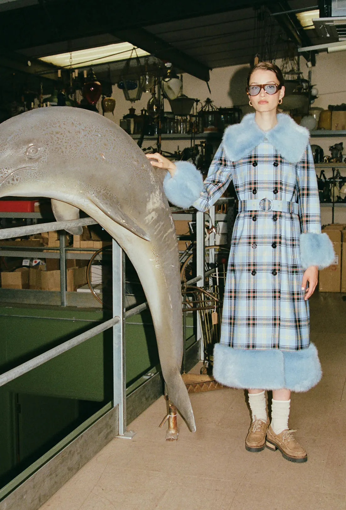 River Coat - Blue Tartan sold by Shrimps product image thumbnail 2