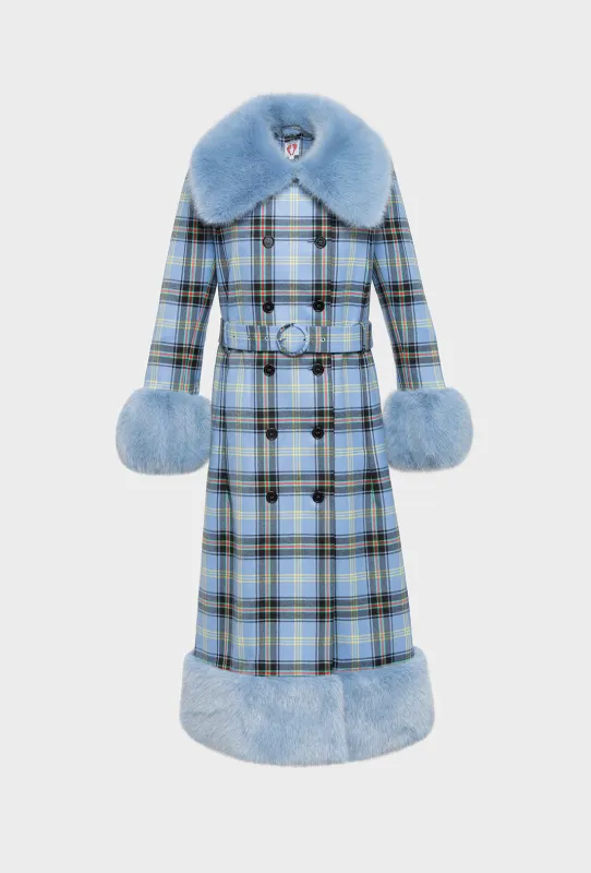 River Coat - Blue Tartan sold by Shrimps