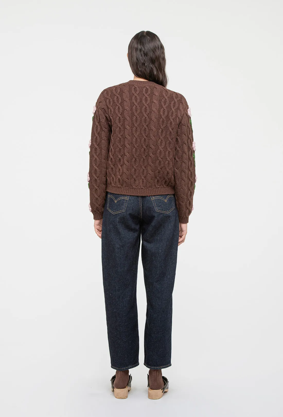 Minnie Cardigan - Chocolate Brown/Pale Pink sold by Shrimps product image thumbnail 5