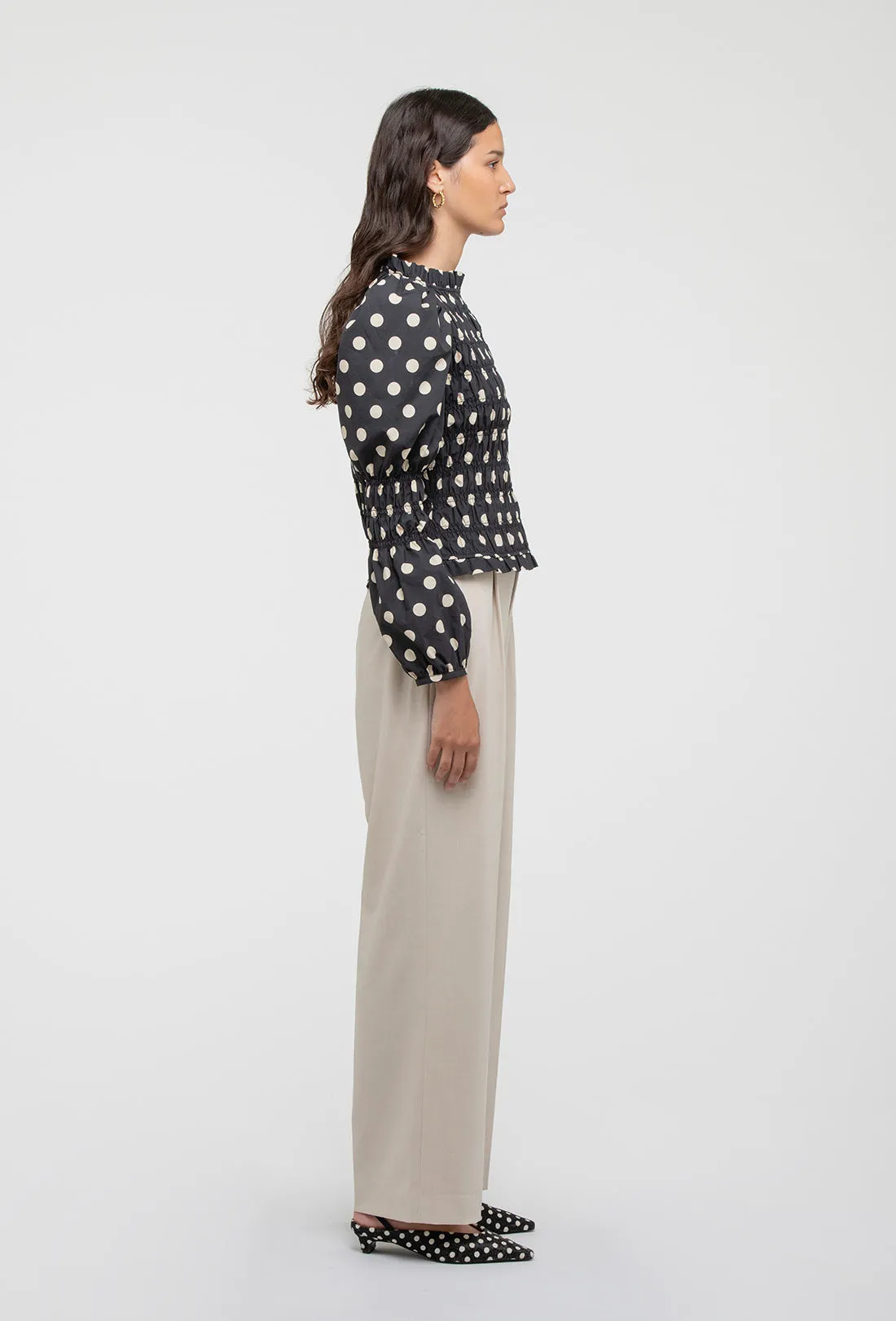 Antoon Blouse - Black/Ecru Spot sold by Shrimps product image thumbnail 4