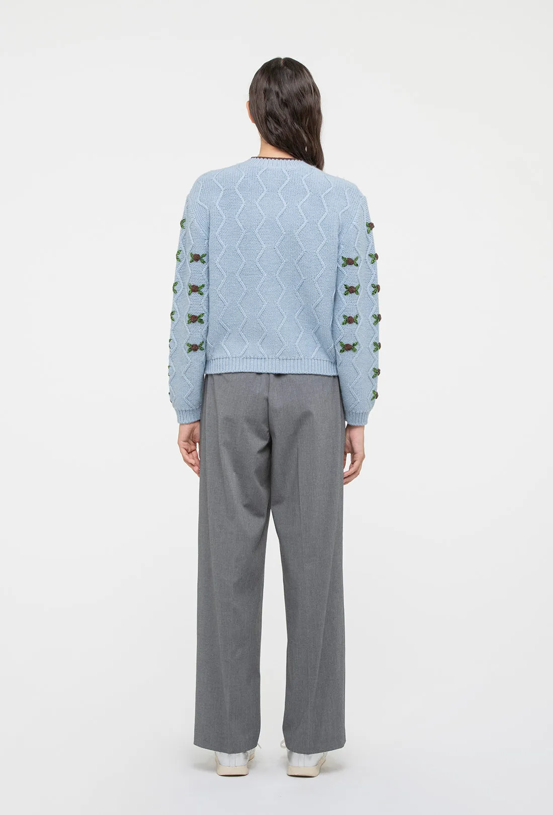 Bloom Cardigan - China Blue/Chocolate Brown sold by Shrimps product image thumbnail 5