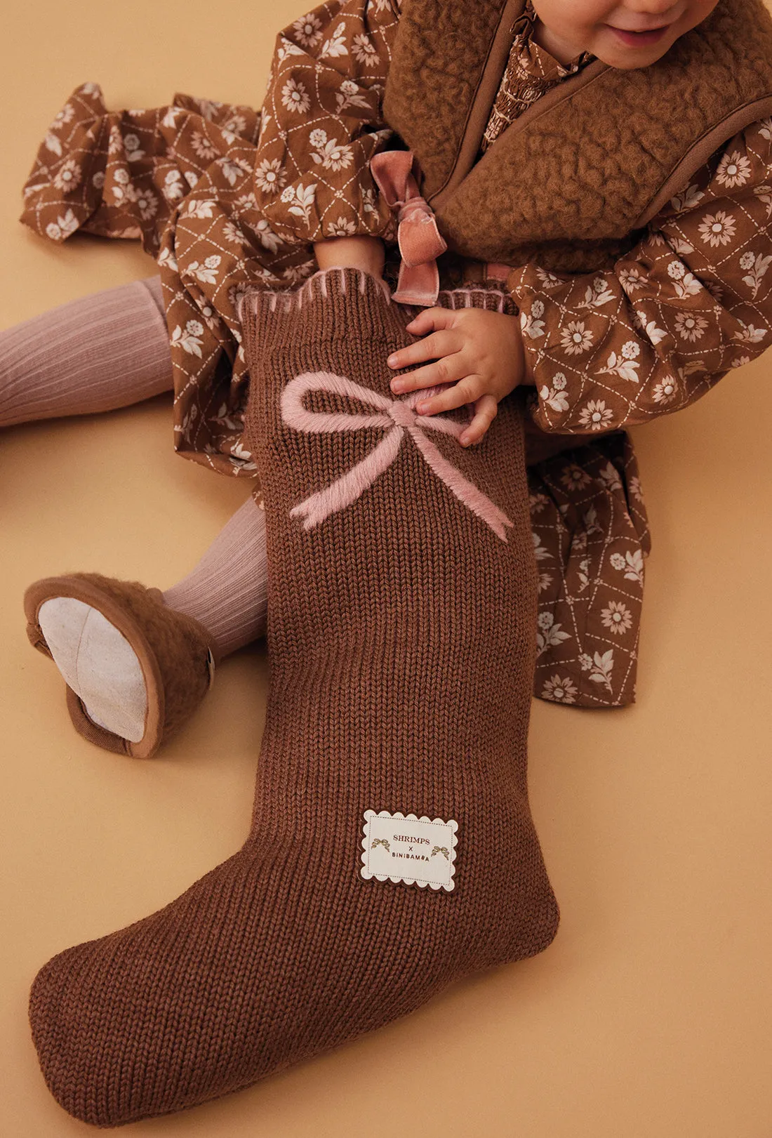 Shrimps x BINIBAMBA Carmel Stocking - Bruno/Rose sold by Shrimps product image thumbnail 2