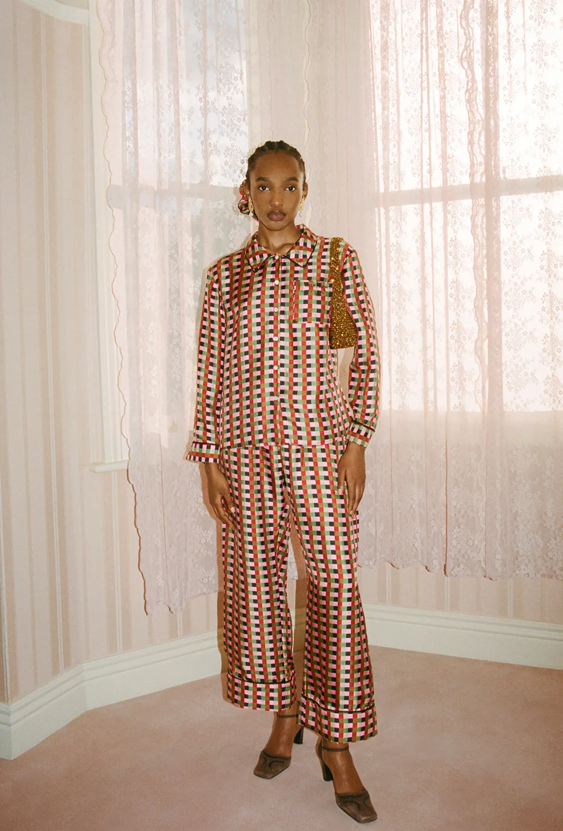 Arley Pyjama Shirt - Grid - Final sale sold by Shrimps product image thumbnail 2