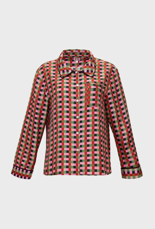 Arley Pyjama Shirt - Grid - Final sale sold by Shrimps