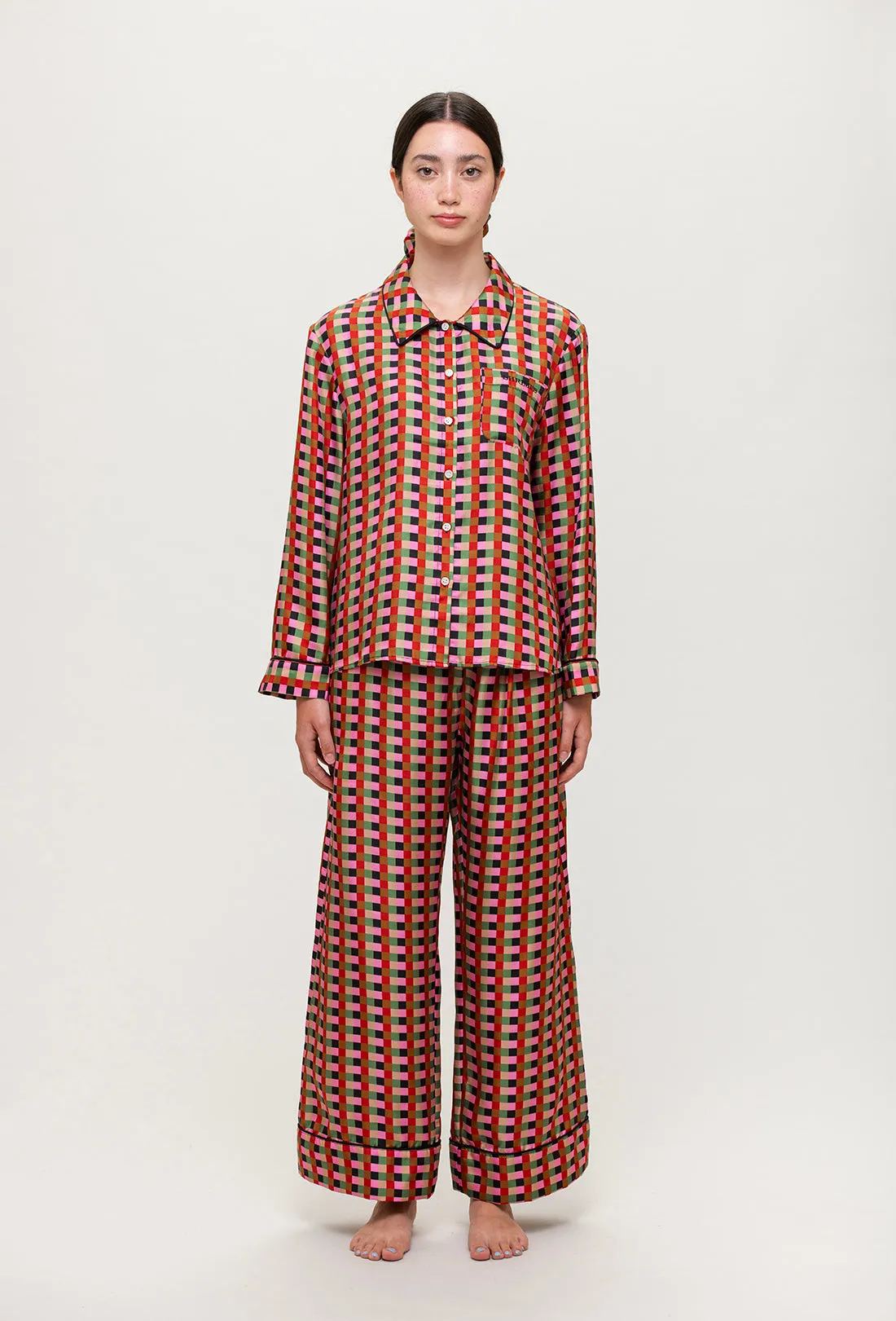 Arley Pyjama Shirt - Grid - Final sale sold by Shrimps product image thumbnail 3