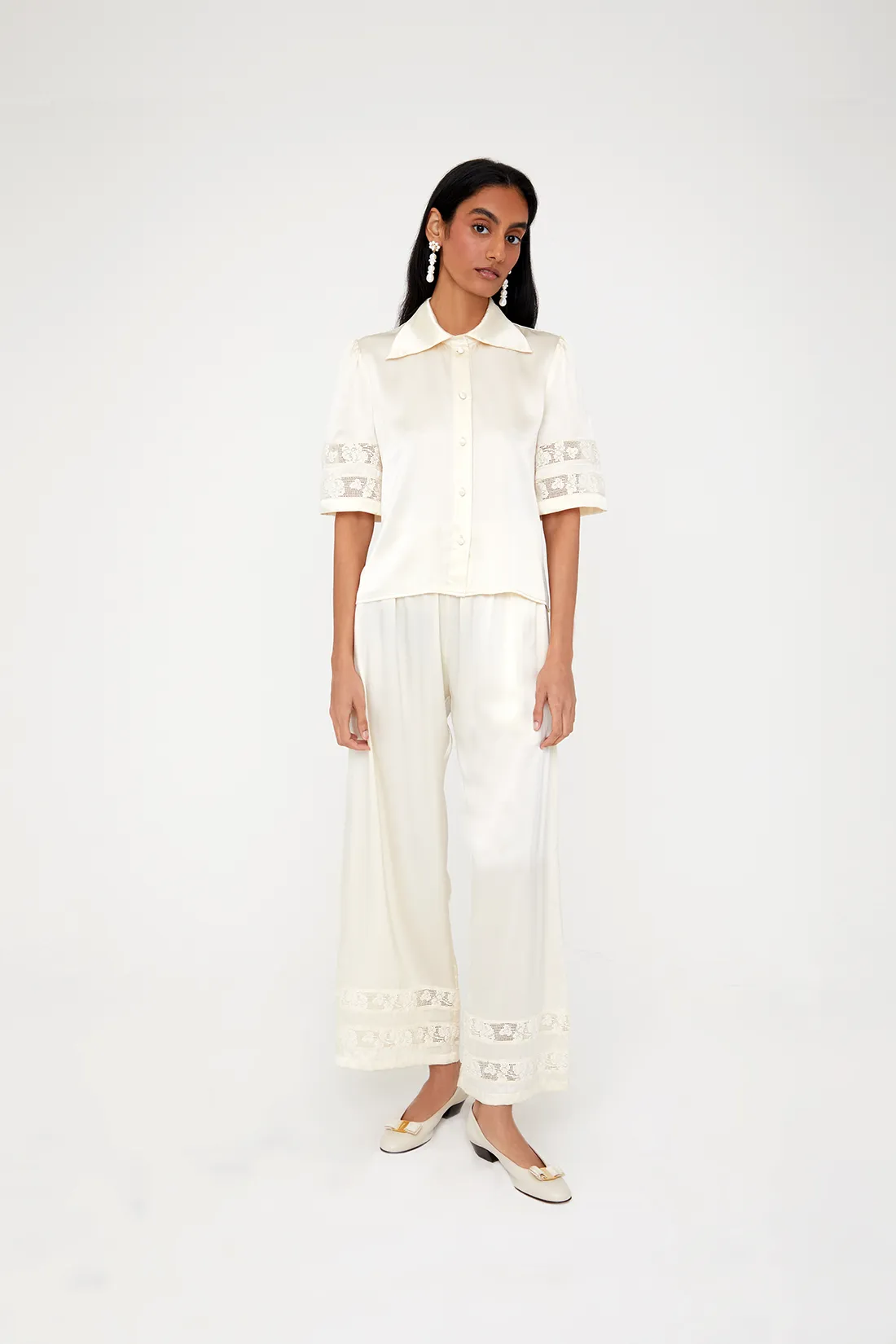Clematis Blouse - Ivory/Off-white sold by Shrimps product image thumbnail 2